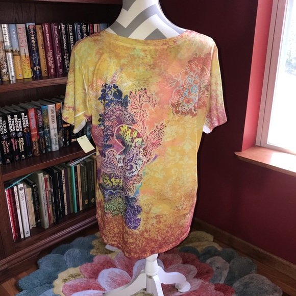 Appropriate Behavior Yellow Blouse Size 1x - Picture 4 of 5